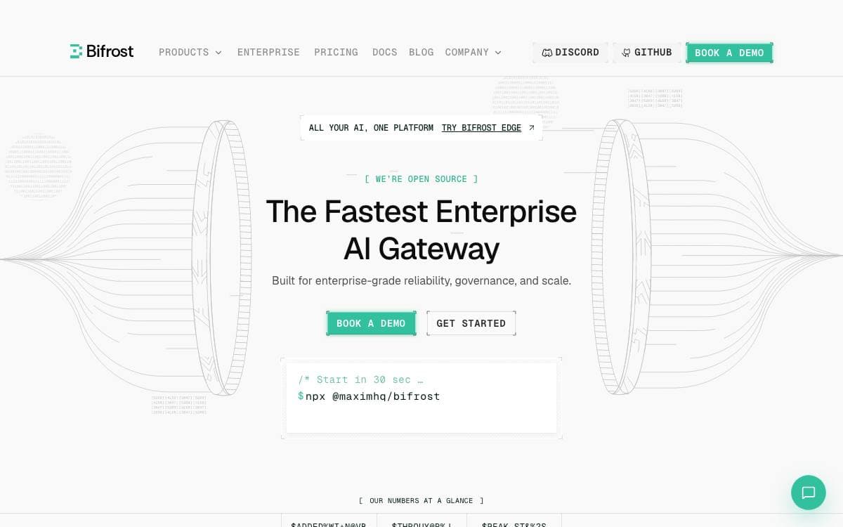 Screenshot of Bifrost website