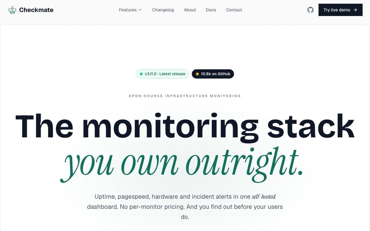 Screenshot of Checkmate website