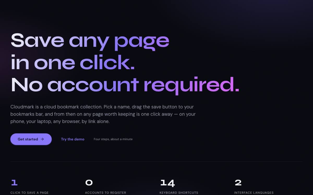 Screenshot of Cloudmark website