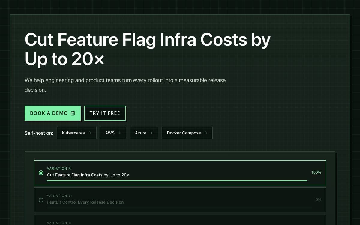 Screenshot of FeatBit website