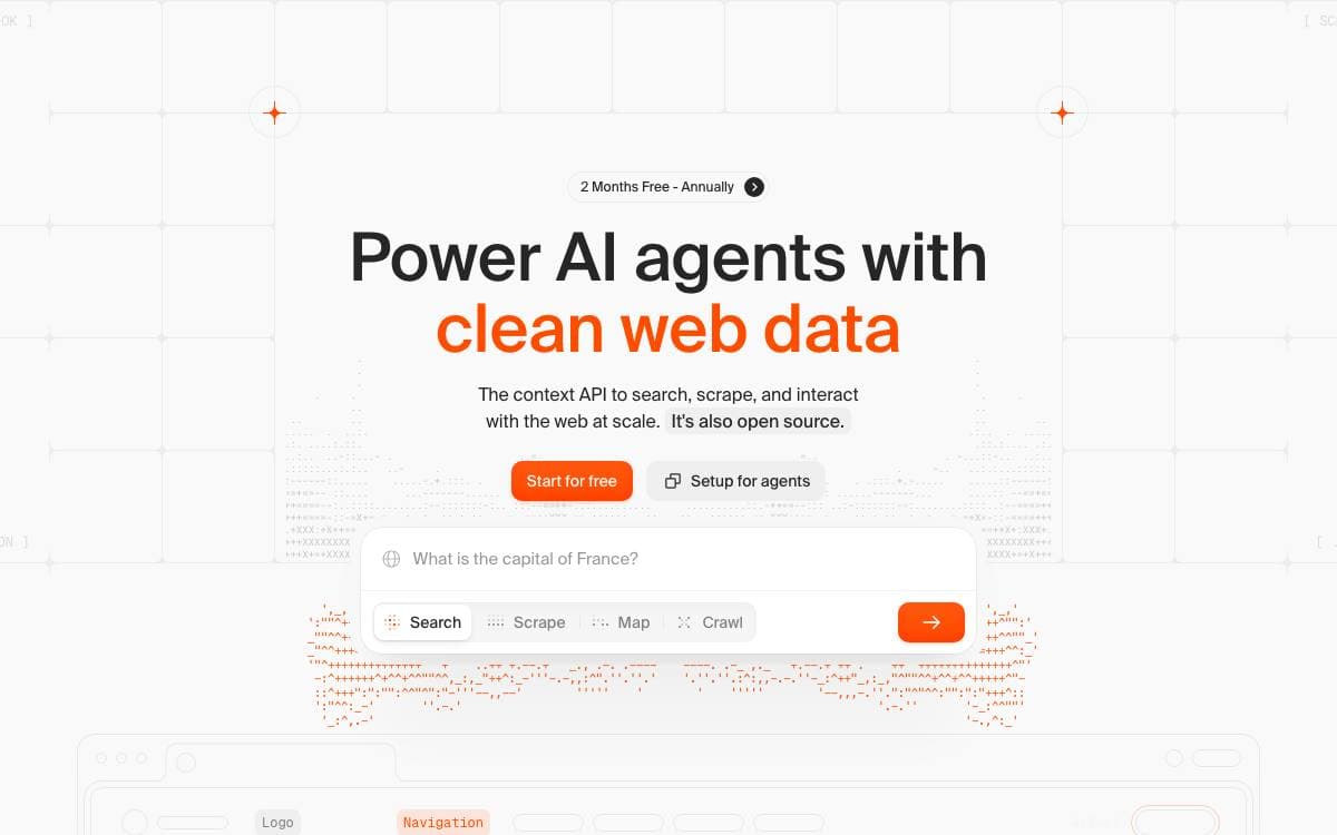 Screenshot of Firecrawl website
