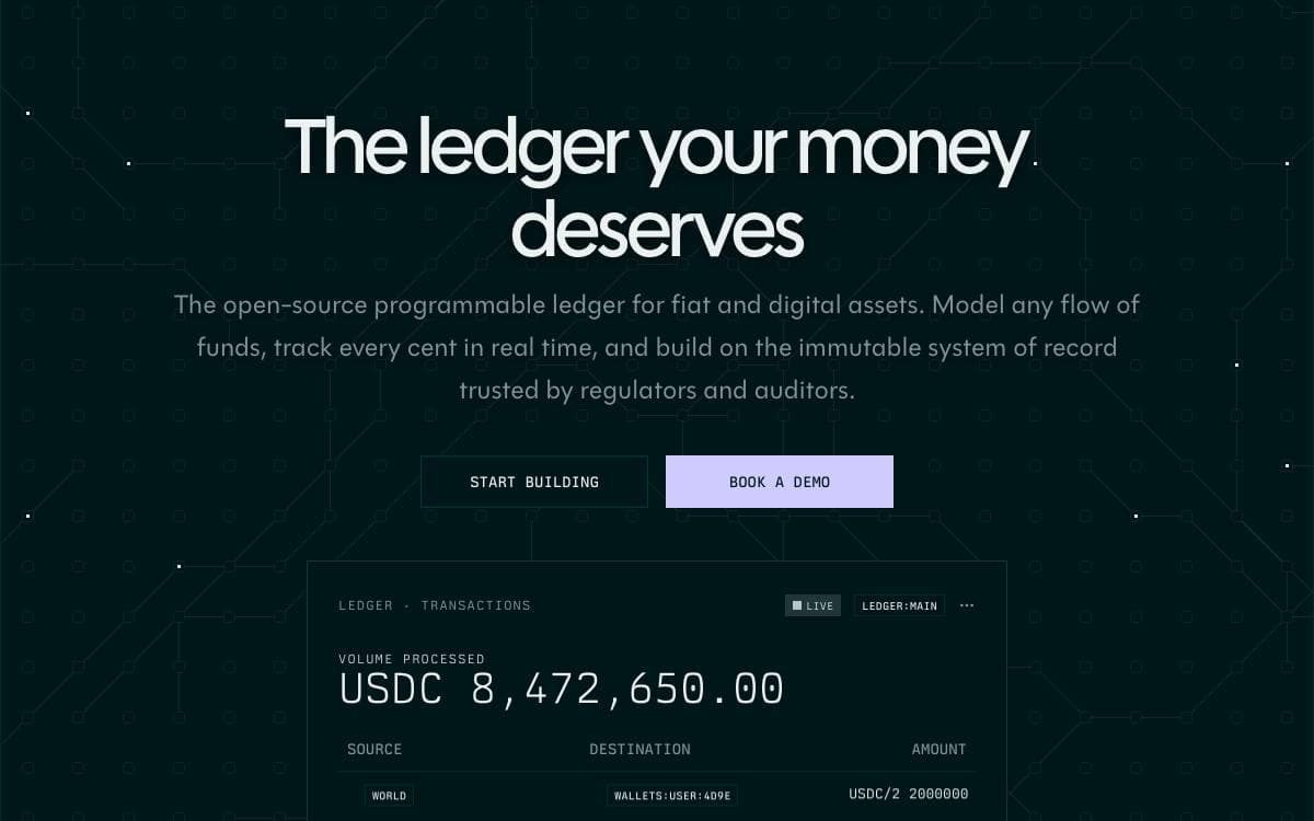 Screenshot of Formance website