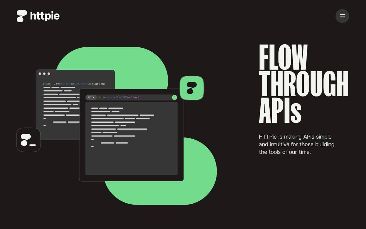 Screenshot of HTTPie website