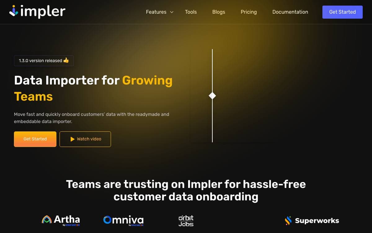 Screenshot of Impler website