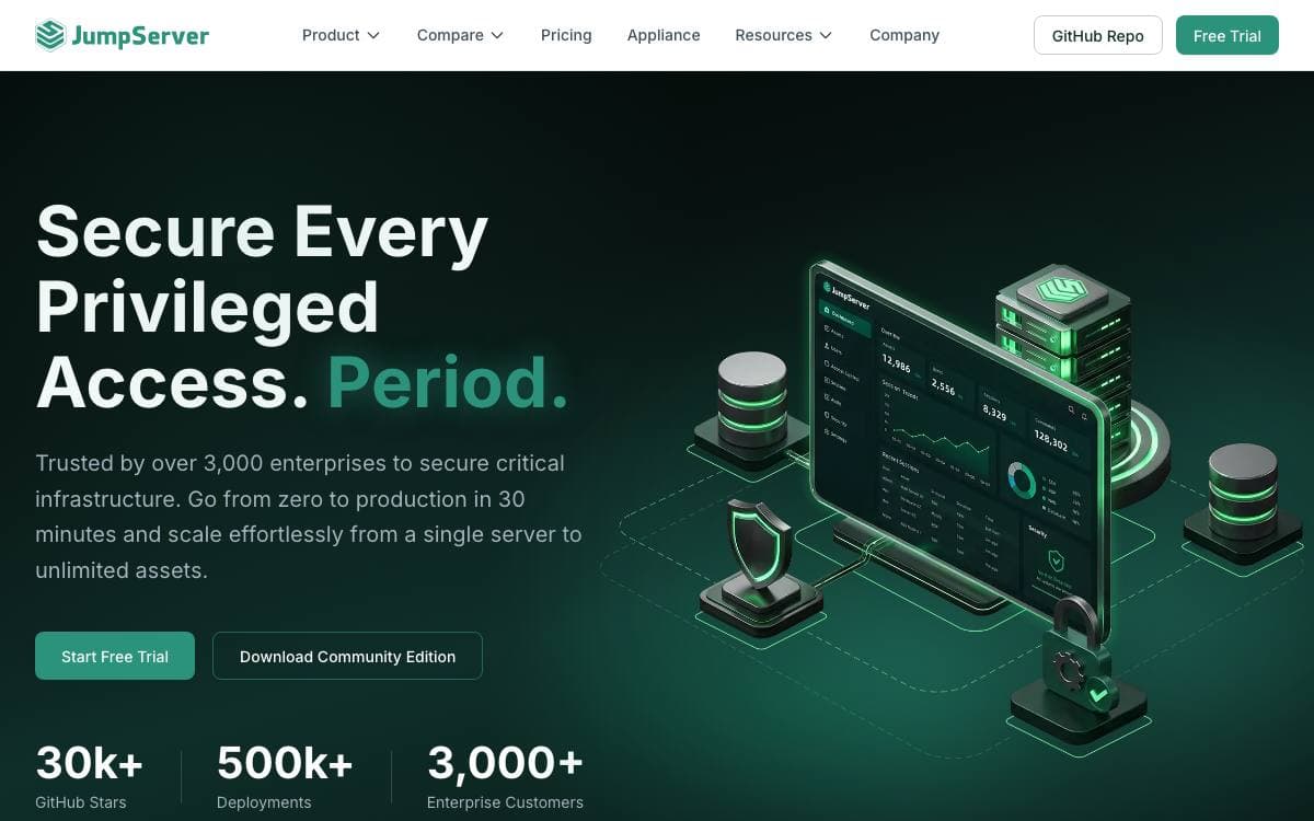 Screenshot of JumpServer website