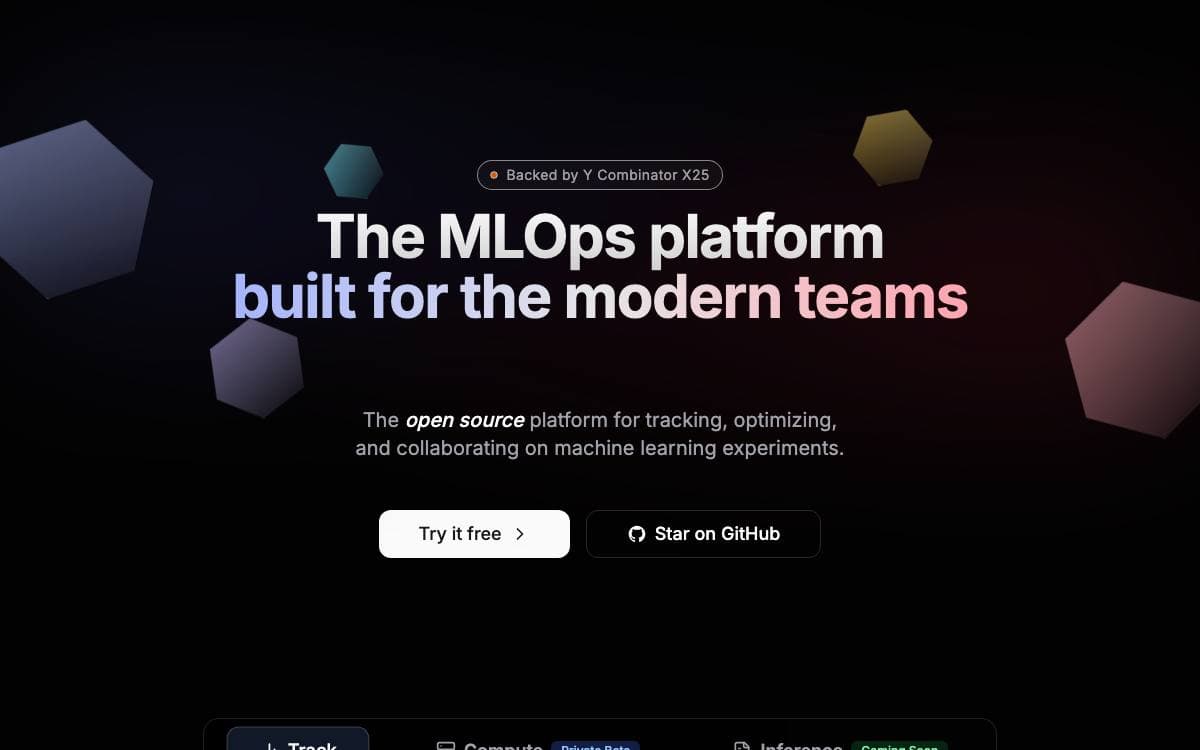 Screenshot of mlop website