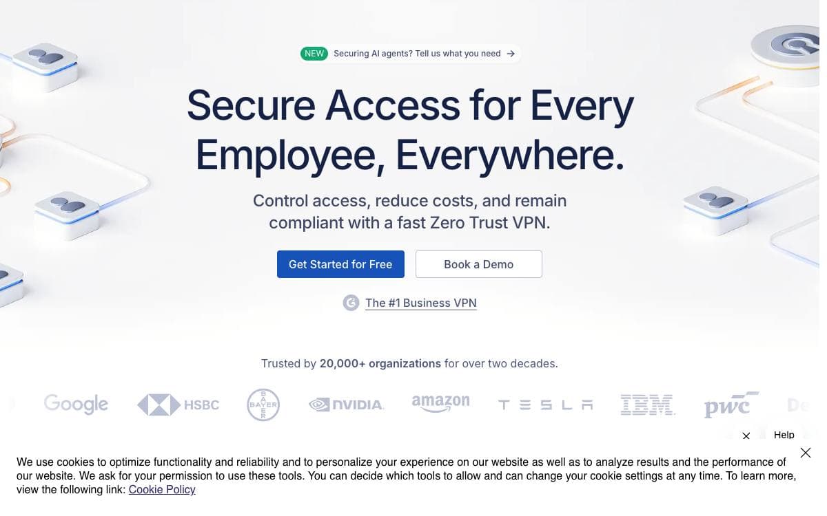 Screenshot of OpenVPN website