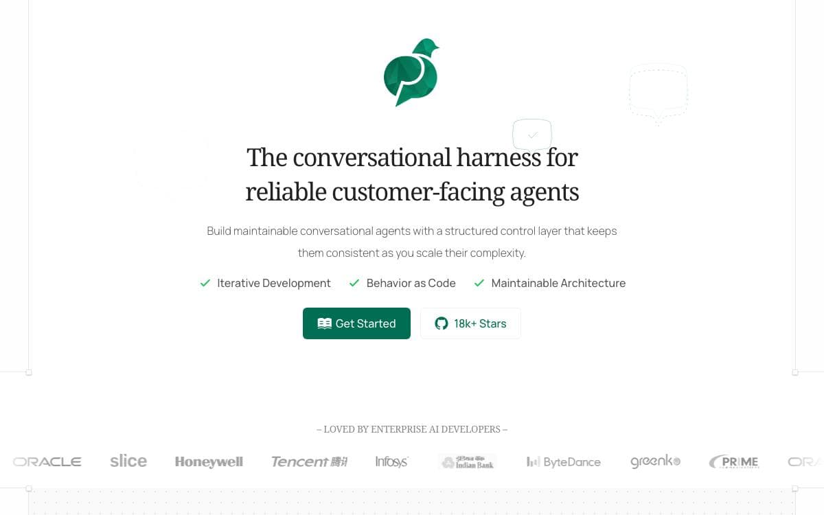 Screenshot of Parlant website
