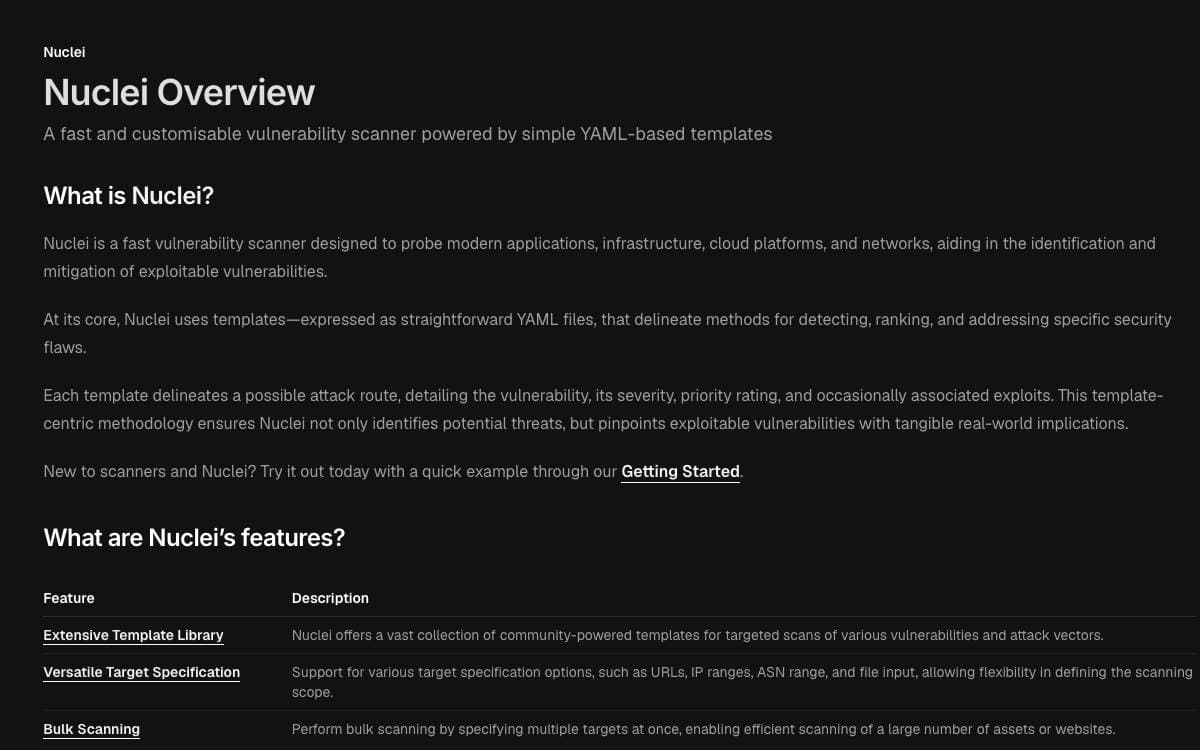 Screenshot of ProjectDiscovery website