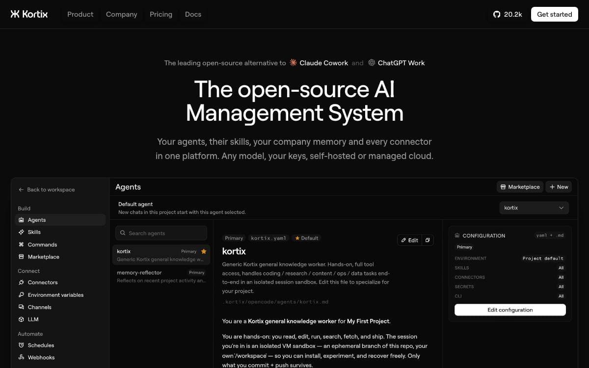 Screenshot of Suna website