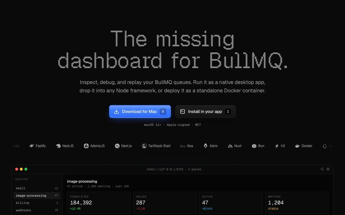 Screenshot of Workbench website